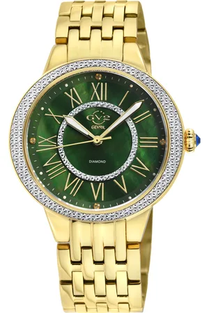 GV2 by Gevril Astor II WoMens MOP Dial IPYG Watch - One Size