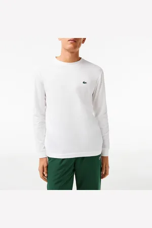 Lacoste Mens Sport Croc Logo Technical Jersey Ribbed T-Shirt in Cotton - Size X-Small