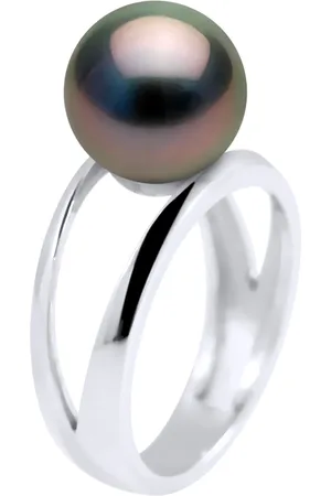 Diadema Womens - Ring - Tahitian Pearl - Silver - Size T