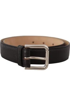 Dolce & Gabbana Mens Calf Leather Brown Backend Metal Buckle Belt - Size 75 cm