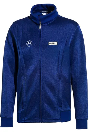 PUMA X Motorola T7 Long Sleeve Zip Up Blue Mens Track Jacket 579620 89 - Size Small
