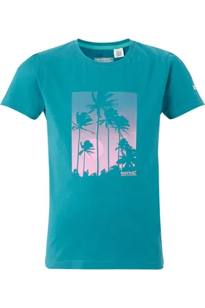 Regatta Kids Unisex Childrens/Kids Bosley VIII Palm Tree T-Shirt (Exotic Plume) - - Size 14Y