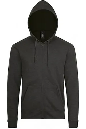 Sols Mens Stone Zip Up Plain Hoodie ( Marl) - Size 2XL
