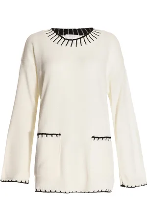 Quiz Womens Knit Contrast Stich Jumper - Size Large