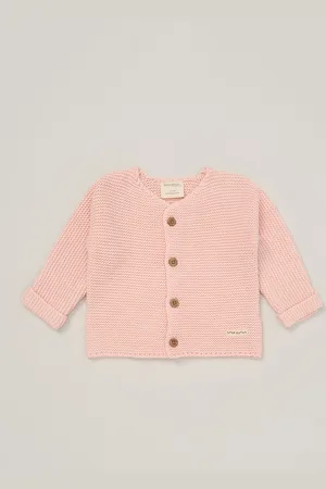 HOMEGROWN Girls Organic Cotton Knitted Cardigan - - Size 0-3M