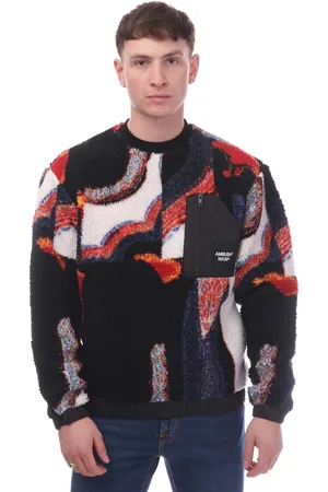 AMBUSH Mens Teddy Jacquard Crewneck Sweatshirt in Multi colour - - Size X-Small