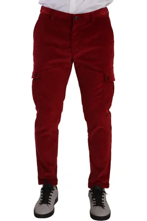 Dolce & Gabbana Mens Corduroy Cotton Cargo Skinny Trouser Pants - Size IT 48 (Men