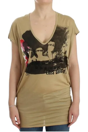 Costume National WoMens motive print t-shirt Rayon - Size Small