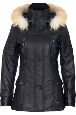 Infinity Womens Quilted Hooded Parka Jacket-Northampton - Lamb Leather - Size 16 UK