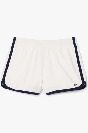 Lacoste Womens Cotton Terry Contrast Accent Shorts in - Size 6 UK