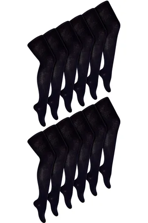 Sock Snob 12 Pair Multipack Girls School Uniform Tights