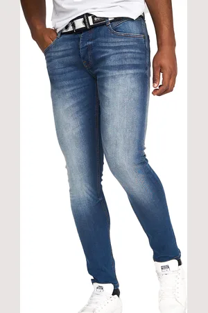 Crosshatch Mens Barbeck Slim Jeans (Tinted Blue) - - Size 40 Short