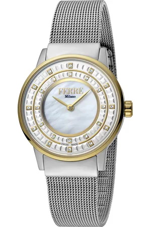 Ferre Womens Ladies Silver Dial Mesh / GP Watch - - One Size