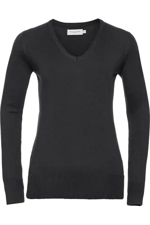 Russell Athletic Collection Womens/Ladies Cotton Acrylic V Neck Sweatshirt - Size 14 UK