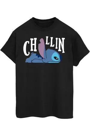 Disney Womens/Ladies Lilo And Stitch Chillin Cotton Boyfriend T-Shirt - Size Medium