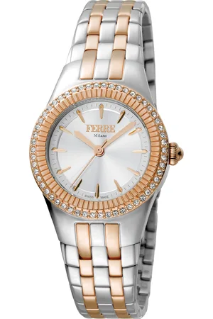 Ferre FM1L089M0101 WoMens Chocolate Dial Stainless Steel Watch - - One Size