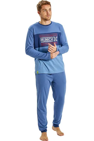 Munich Mens Long Sleeve Winter Pajamas MUDP0252 - - Size X-Large