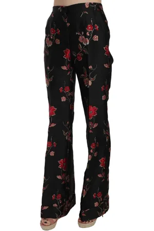 Dolce & Gabbana WoMens Floral Print Boot Cut Trouser Pants - Size EU 40 (Womens)