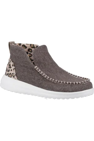 Hey dude Denny Cotton WoMens Leopard Boots - - Size UK 8