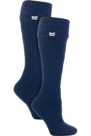 Heat Holders Womens Ladies 2 Pack Wellington Soft Brushed Inner Boot Socks - - Size UK 4-8