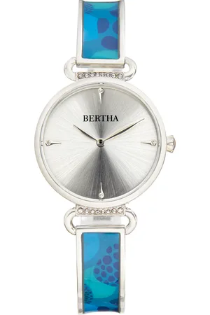 Bertha Womens Katherine Enamel-Designed Bracelet Watch - Stainless Steel - One Size