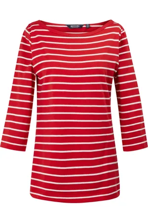 Regatta Womens/Ladies Bayletta 3/4 Sleeve Top (High Risk /White) - Size 10 UK