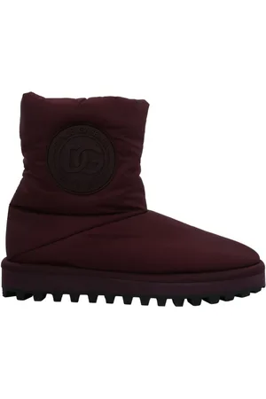 Dolce & Gabbana Mens Bordeaux Nylon Boots Padded Mid Shoes - - Size EU 44