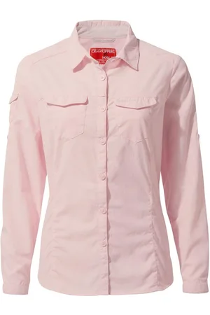 Craghoppers Womens/Ladies NosiLife Adventure II Long Sleeved Shirt (Seashell ) - Size 10 UK