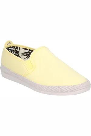 Flossy Womens ORLA ESPADRILLE Ladies Canvas Slip On Plimsolls - Size UK 5.5