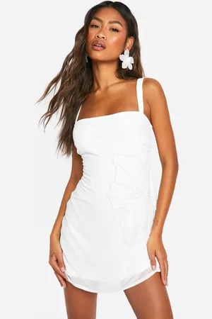 Boohoo Womens Embellished Sequin Floral Mini Dress - - Size 18 UK