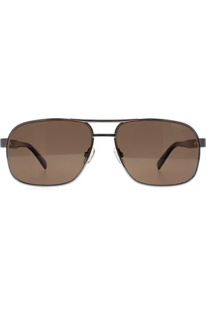 Banana Republic Rectangle Mens Ruthenium Bronze Polarized BR 1006/S - Metal - One Size