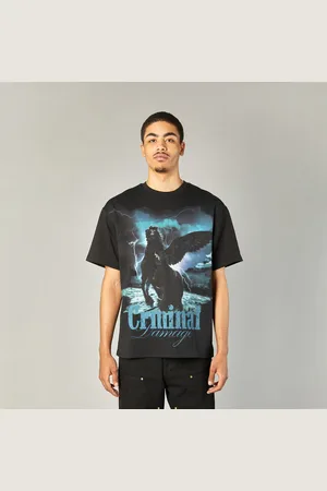 Criminal Damage Mens T-Shirt Short Sleeve Crew Neck Graphics Front - - Size Small