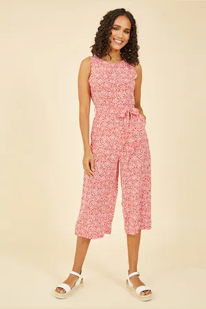 Mela Womens Ditsy Floral Print Culotte Jumpsuit - Size 10 UK
