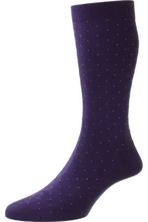 Pantherella Mens Gadsbury Pindot Sock in Fabric - Size 6-7 (UK Shoe)