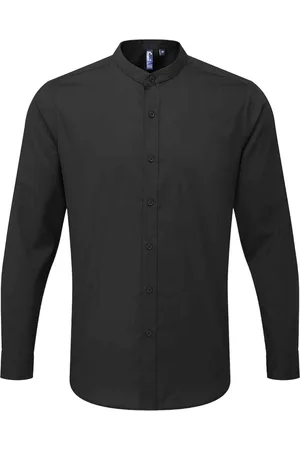 Premier Adults Unisex Long Sleeve Grandad Shirt - Size Medium