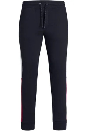 JACK & JONES Mens Slim Fit Sweatpants Ribbed Cuffs Activewear for Men - Cotton - Size X-Large