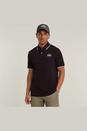 G-Star Mens G-Star RAW Chest Logo Striped Polo - Cotton - Size Small