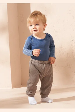 Angel & Rocket Baby Washed Bodysuit & Textured Jogger Set - - Size 6-9M