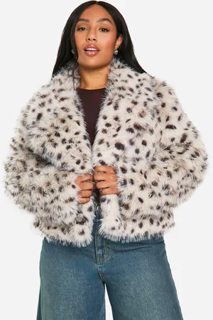 Boohoo Womens Plus Vintage Look Faux Fur Coat - Size 26 UK