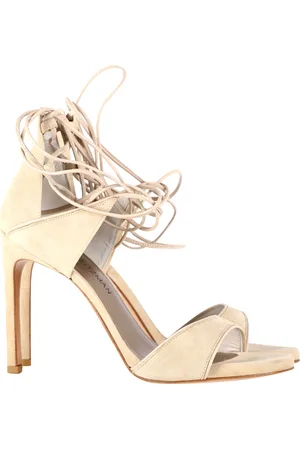 Stuart Weitzman Pre-owned Womens Skydive Sandals in Suede - Size EU 38