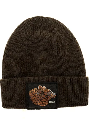 JOHN FRANK Mens Hat with hem and label on the front JFBN18W04 man - - One Size