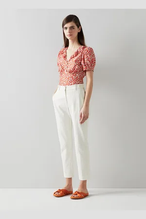 LK Bennett Womens Bree Trousers, Cotton - Size 8 UK