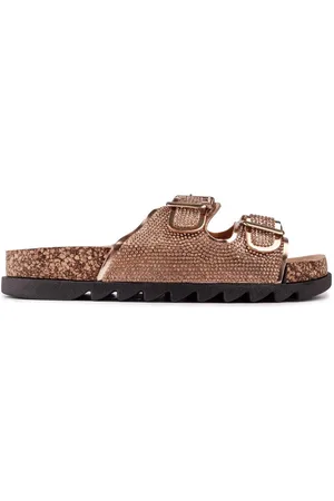 Solesister Womens Cat Wide Fit Footbed Sandals - - Size UK 3
