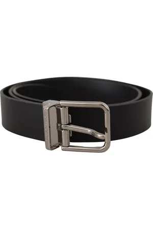 Dolce & Gabbana Mens Casual Calf Leather Logo Metal Buckle Belt - Size 85 cm