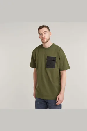 G-Star Mens G-Star RAW Woven Mix Pocket Loose T-Shirt - Cotton - Size Small