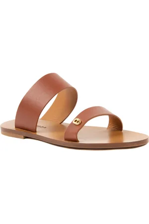 DEE OCLEPPO Womens Flat Sandal OC3501 VITELLO CUOIO Leather - Size UK 4.5