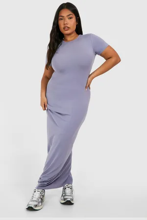 Boohoo Womens Plus Crew Neck Short Sleeve Maxi Dress - - Size 16 UK