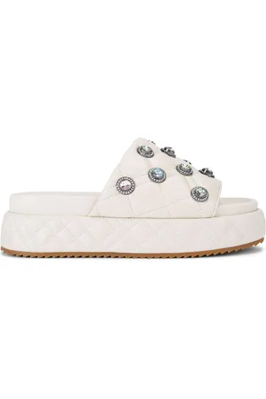 Kurt Geiger Womens Leather Sm Octavia Flatform Sandals - - Size UK 8