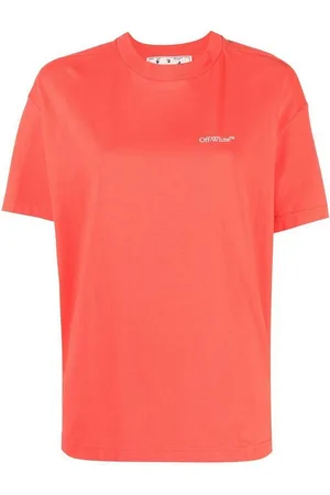 OFF-WHITE Womens Bookish Casual T-Shirt Cotton - Size Small