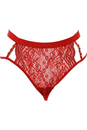 Kisses and Love Womens Thread thong with lace and ribbon at the waist 21683 woman - - Size L/XL